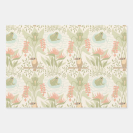Zachte Jungle Kikkers & Vogels Inpakpapier Vel