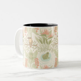 Zachte Jungle Kikkers & Vogels Tweekleurige Koffiemok