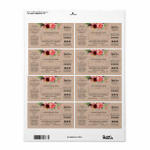 Zachte kaarslabels met kraftpapier rechthoekig etiket (Full Sheet)