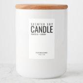 Zachte kaarsverpakking cosmetisch wit etiket (Voorkant)