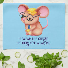 Zachte Kaas Man Zakelijke Muis Bril Nerdy Theedoek