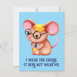 Zachte Kaasman Zakelijke Muis Bril Nerdy Briefkaart