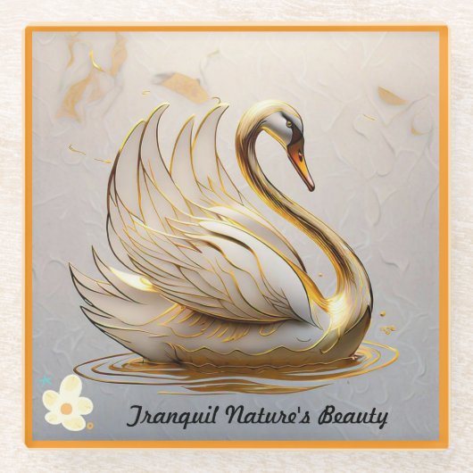 "Zachte kabbelende wateren" Glazen Onderzetter (Voorkant)