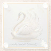 "Zachte kabbelende wateren" Glazen Onderzetter (Achterkant)