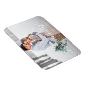 Zachte kalligrafie Bewaar de datum Fotomagneet Magneet (Rechterzijde)