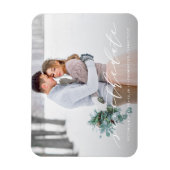 Zachte kalligrafie Bewaar de datum Fotomagneet Magneet (Verticaal)