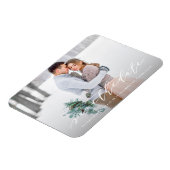 Zachte kalligrafie Bewaar de datum Fotomagneet Magneet (Linkerzijde)