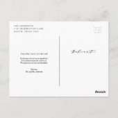 Zachte kalligrafie bruiloft Hartelijk dank Fotobri Briefkaart (Achterkant)