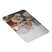 Zachte kalligrafie Weddenschap Bedankt Foto Magnet Magneet (Rechterzijde)