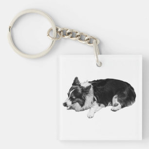 zachte kalme draag, corgi sleutelhanger