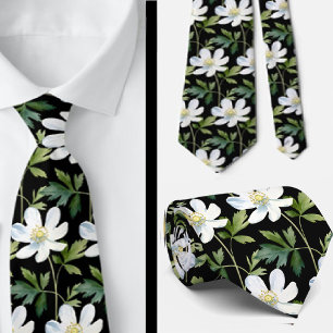 Zachte Kantoor Wilde Bloemen Boho Kraagstrik Stropdas