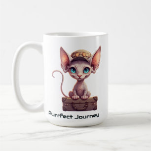 Zachte Kat Bagage Label Cadeau voor Kat Liefhebber Koffiemok
