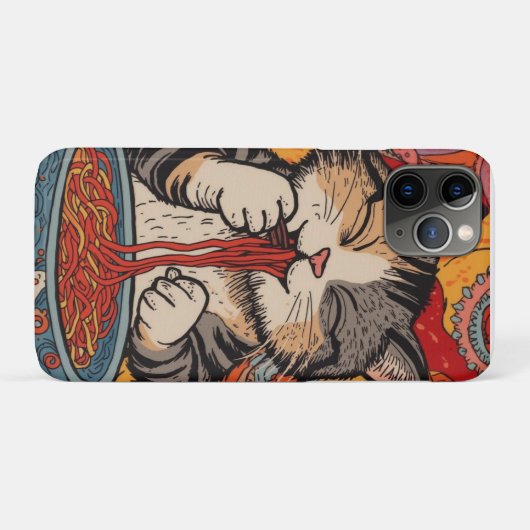Zachte kat eet Ramen Case-Mate iPhone Case (Achterkant (horizontaal))