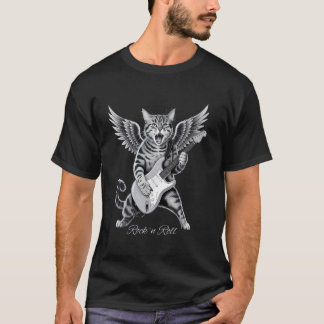 Zachte Kat Gitaarspelende Kat Liefhebber Grafisch  T-shirt