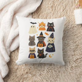 Zachte kat Halloween cadeau kussen