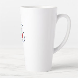 Zachte Kat Liefde Hart Cartoon Kunst Latte Mok