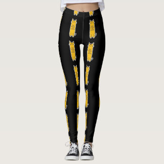 Zachte Kat Met Snorwarmte Minimalistisch Ontwerp Leggings