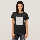 Zachte kat patroon met pastel t-shirt (Voorkant volledig)