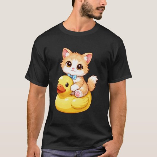 Zachte Kat Rubber Eend T-shirt (Voorkant)