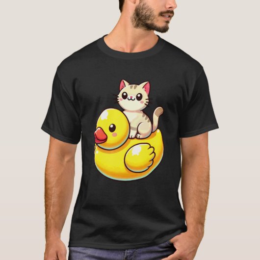 Zachte Kat Rubberen Eend T-shirt (Voorkant)