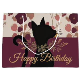 Zachte kat silhouet groot cadeauzakje