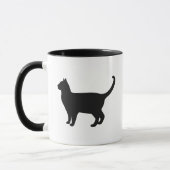 Zachte kat silhouet mok (Links)