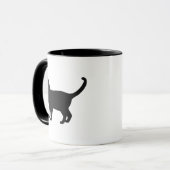 Zachte kat silhouet mok (Voorkant links)