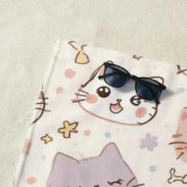 Zachte kat simpele huisdier kitten Patroon Feest Strandlaken