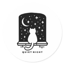 Zachte Kat Sticker Kawaii Minimaal Design