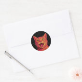 Zachte kat stickers. ronde sticker (Envelop)