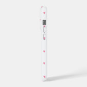 Zachte Kat Stippen Harten iPhone Hoesje (Linkerkant)