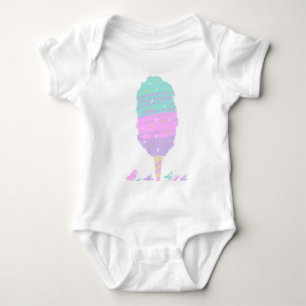 Zachte Katoenen Candy Pastel Hand Getekend Romper