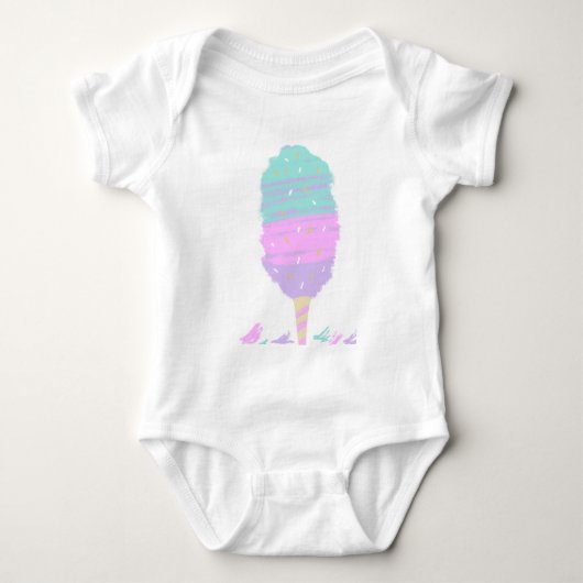 Zachte Katoenen Candy Pastel Hand Getekend Romper (Voorkant)