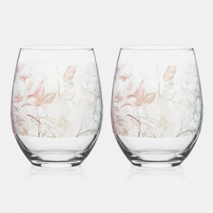 Zachte katoenen stomeloze wijn glas set