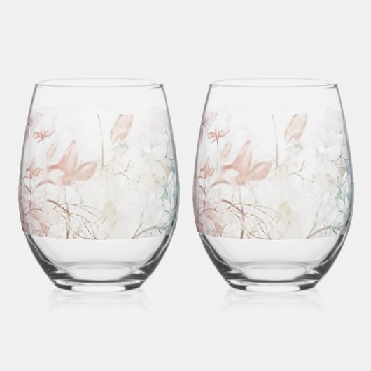 Zachte katoenen stomeloze wijn glas set (Voorkant)