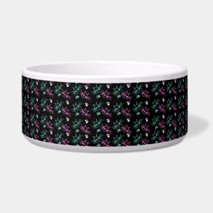 Zachte Kattenkrabbel Roze Turquoise Zwart Voerbakje