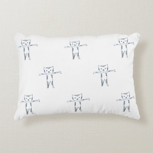 Zachte kattenkussenhoes accent kussen (Voorkant)