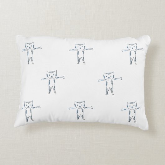 Zachte kattenkussenhoes accent kussen (Achterkant)