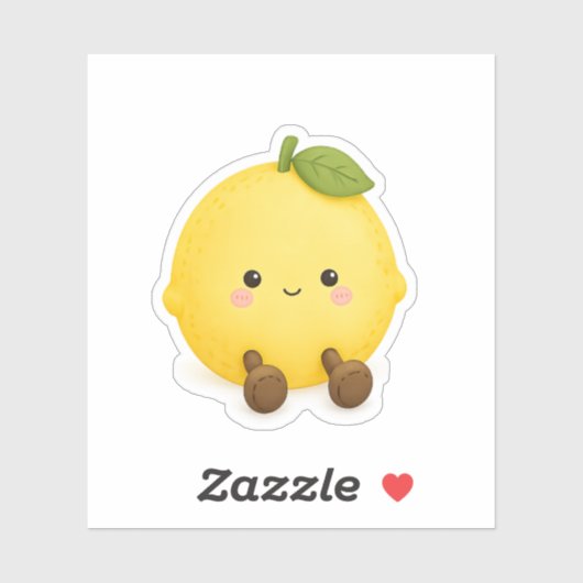 Zachte Kawaii Citroen Vinyl Sticker (Vel)