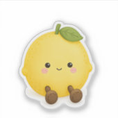 Zachte Kawaii Citroen Vinyl Sticker (Voorkant)