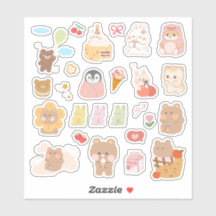 Zachte Kawaii Dier Sticker