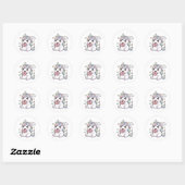Zachte Kawaii Eenhoorn Eet Donut Sticker (Vel)