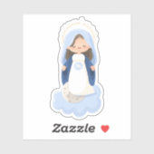 Zachte Kawaii Maagd Maria Sticker (Vel)