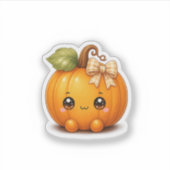 Zachte Kawaii Pompoen Sticker (Voorkant)