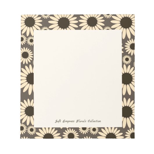 Zachte Keizer Florals Bruin Notitieblok (Voorkant)