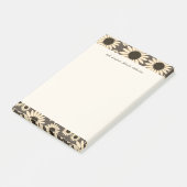 Zachte Keizerin Bloemen Bruin Post-it® Notes (Schuin)