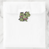 Zachte Kerberus Driekoppige Hond Cartoon Sticker (Tas)
