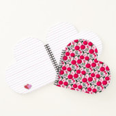Zachte Kersen Patroon, Glanzend Kawaii Fruit Notitieboek (Binnen)