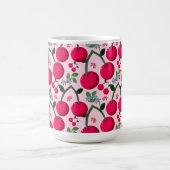 Zachte Kersen Patroon, Glanzende Kawaii Fruit Koffiemok (Center)