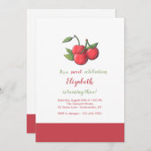 Zachte Kersen Viering Kaart (Voorkant / Achterkant)